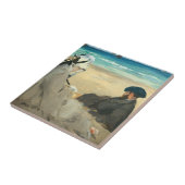 Edouard Manet - Op strand Tegeltje (Zijkant)