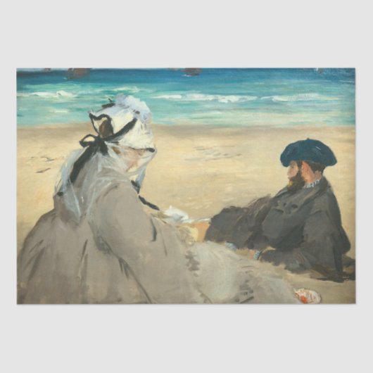 Edouard Manet - Op strand Tissuepapier (Voorkant)