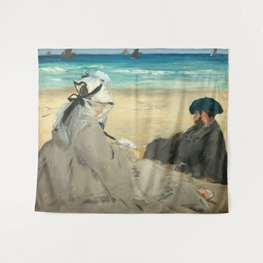 Edouard Manet - Op strand Wandkleed (Voorkant (horizontaal))