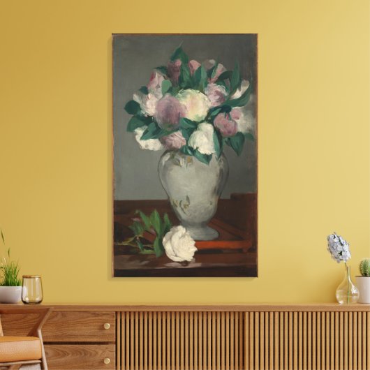 Edouard Manet Peonies Canvas Afdruk (Insitu (Woonkamer))