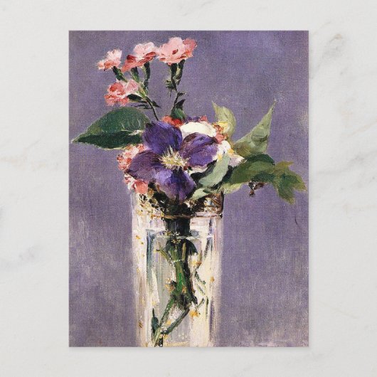 Edouard Manet - Pinks en Clematis, Briefkaart (Voorkant)