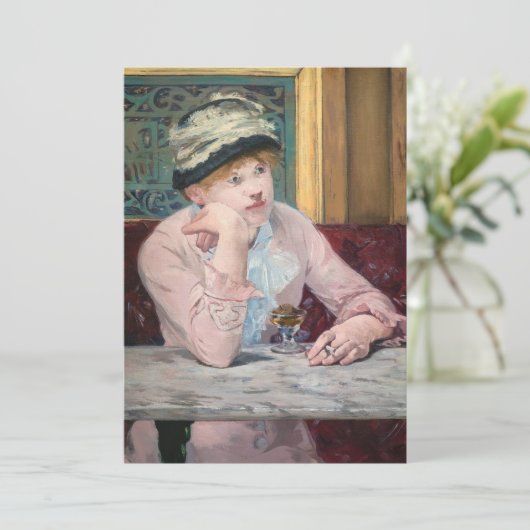 Edouard Manet - Plum Brandy Bedankkaart (Staand voorkant)