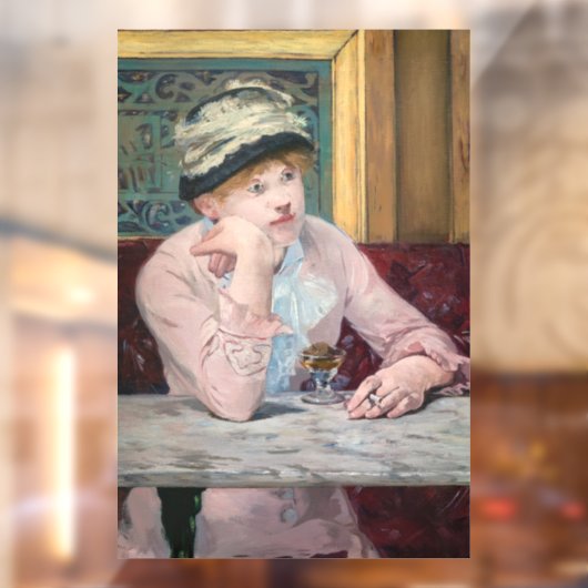 Edouard Manet - Plum Brandy Raamsticker (Vel 2)