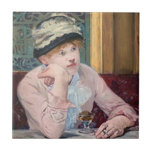 Edouard Manet - Plum Brandy Tegeltje (Voorkant)