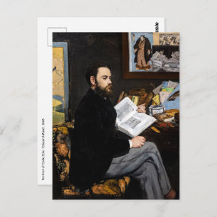 Edouard Manet - Portret van Emile Zola Briefkaart