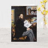 Edouard Manet - Portret van Emile Zola Kaart (Gele Bloem)