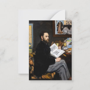 Edouard Manet - Portret van Emile Zola Notitiekaartje