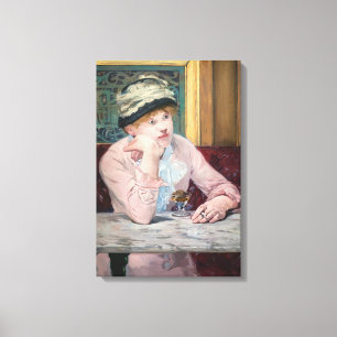 Edouard Manet - Pruimenbrandewijn Canvas Afdruk
