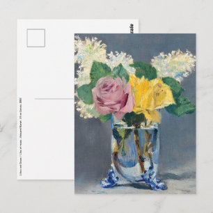Edouard Manet - Seringen en Rozen Briefkaart