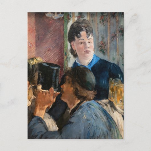 Edouard Manet - serveerster die bier serveert Briefkaart (Voorkant)