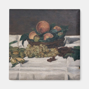 Edouard Manet - Stilleven, Fruit op een Tafel Magneet