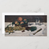 Edouard Manet - Stilleven, fruit op tafel Bedankkaart (Voorkant / Achterkant)