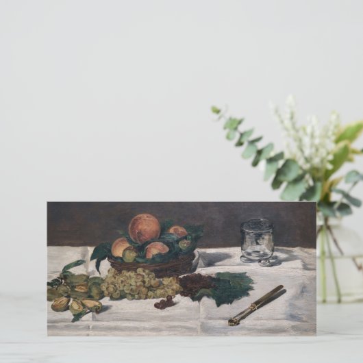 Edouard Manet - Stilleven, fruit op tafel Bedankkaart (Staand voorkant)