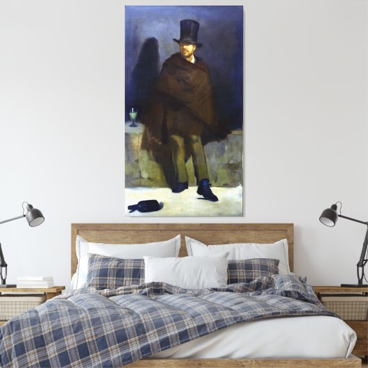 Edouard Manet the Absinthe Drinker Canvas Afdruk (Insitu (Slaapkamer))