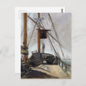 Édouard Manet The Ship's Deck Briefkaart (Voorkant / Achterkant)