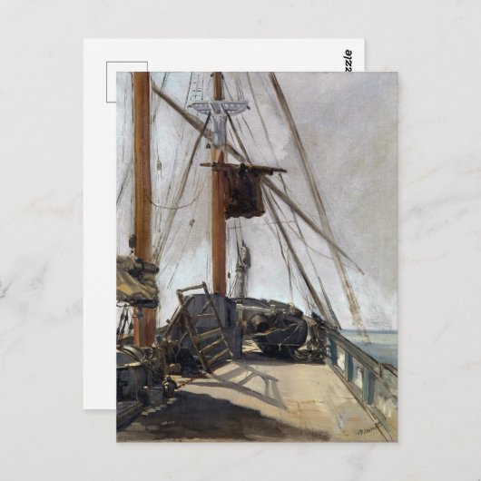 Édouard Manet The Ship's Deck Briefkaart (Voorkant / Achterkant)
