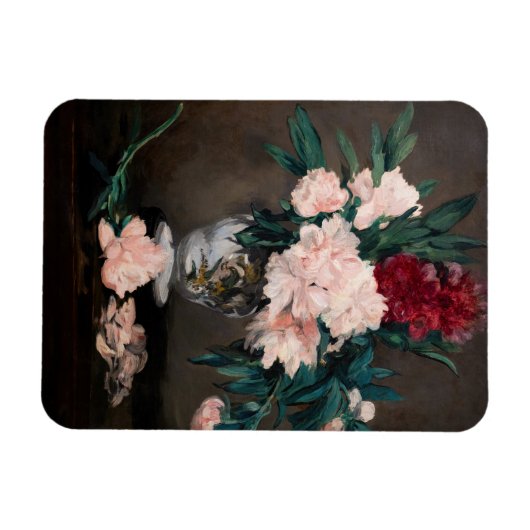 Edouard Manet - Vaas met Pioenrozen op een klein v Magneet (Horizontaal)