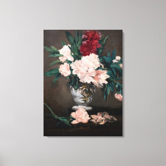 Edouard Manet - Vase van pinda's op kleine voetjes Canvas Afdruk (Voorkant)