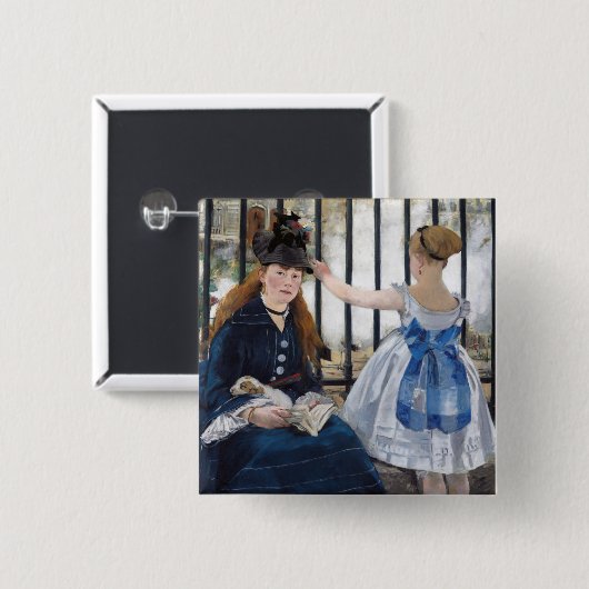 Edouard Manet Vierkante Button 5,1 Cm (Voorkant /achterkant)