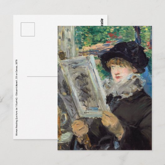 Edouard Manet - Vrouw lezen Briefkaart (Voorkant / Achterkant)