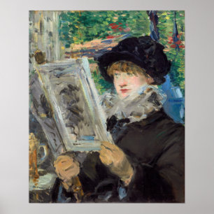 Edouard Manet - Vrouw lezen Poster