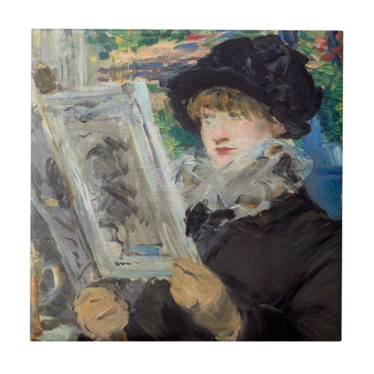 Edouard Manet - Vrouw lezen Tegeltje (Voorkant)