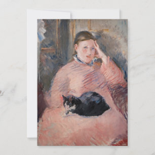 Edouard Manet - Vrouw met een kat Bedankkaart