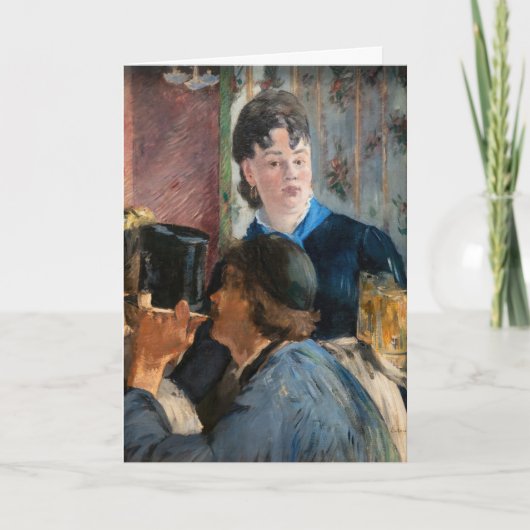 Edouard Manet - Waitress Serving Beer Kaart (Voorkant)