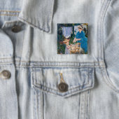 Edouard Manet - Wasgoed Vierkante Button 5,1 Cm (In situ)