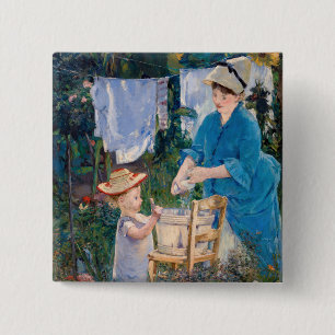 Edouard Manet - Wasgoed Vierkante Button 5,1 Cm