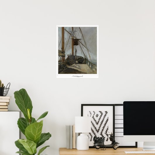 Édouard Manet Zedign Art Poster #13 (Thuiskantoor)