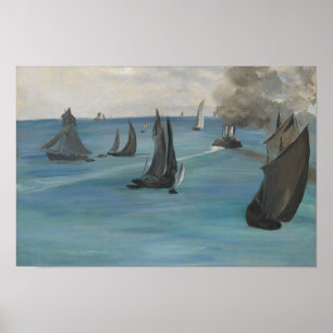 Edouard Manet - Zee Uitzicht, kalkwater Poster