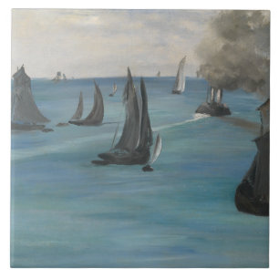Edouard Manet - Zee Uitzicht, kalkwater Tegeltje