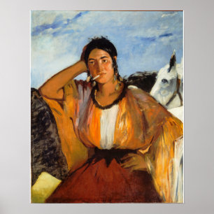 Edouard Manet - zigeuner met een sigaret Poster