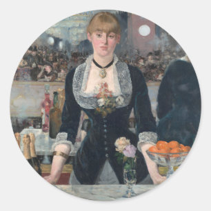 Edouard Manet's A Bar op de Folies-Bergère Ronde Sticker