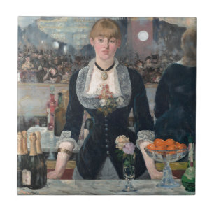 Edouard Manet's A Bar op de Folies-Bergère Tegeltje