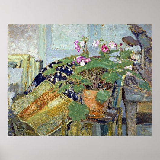 Edouard Vuillard Le Pot de fleurs (druppel) Poster (Voorkant)