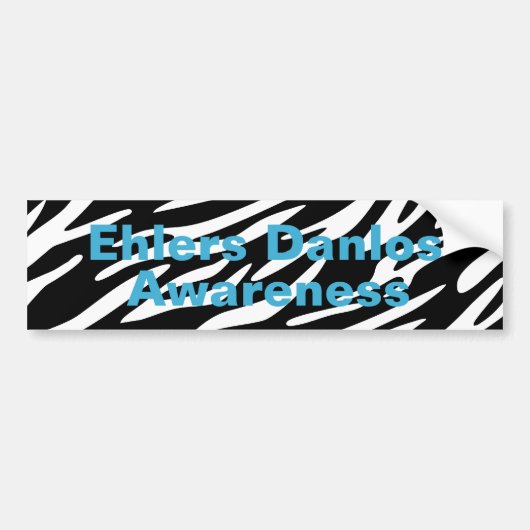 EDS Awareness Zebra Stripe Bumperstickers (Voorkant)