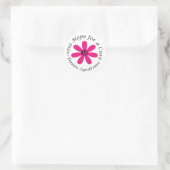 EDS Hoop op een Cure Pink Flower Ronde Sticker (Tas)