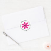EDS Hoop op een Cure Pink Flower Ronde Sticker (Envelop)