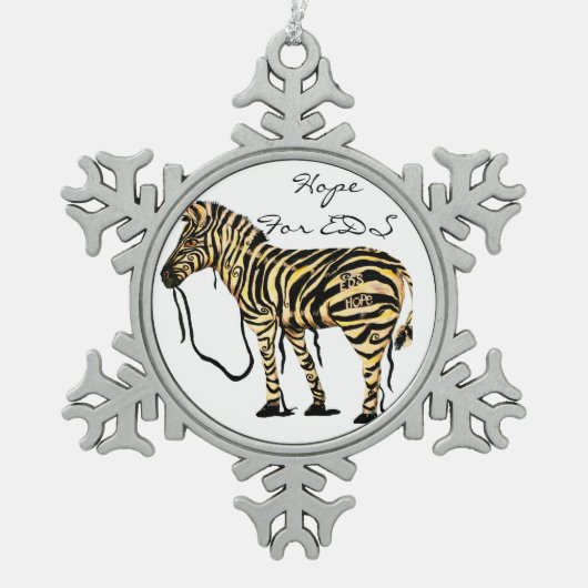 EDS Snowflake Zebra Ornament (Voorkant)