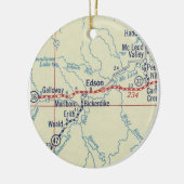 Edson Alberta Map Keramisch Ornament (Links)