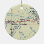 Edson Alberta Map Keramisch Ornament (Achterkant)