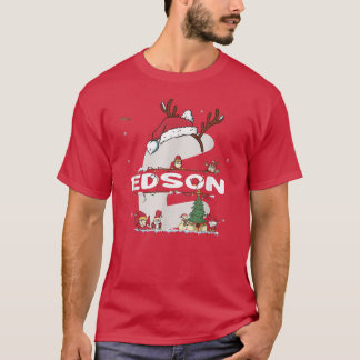Edson Kerstmis Shirt met Edson Name voor grappige 