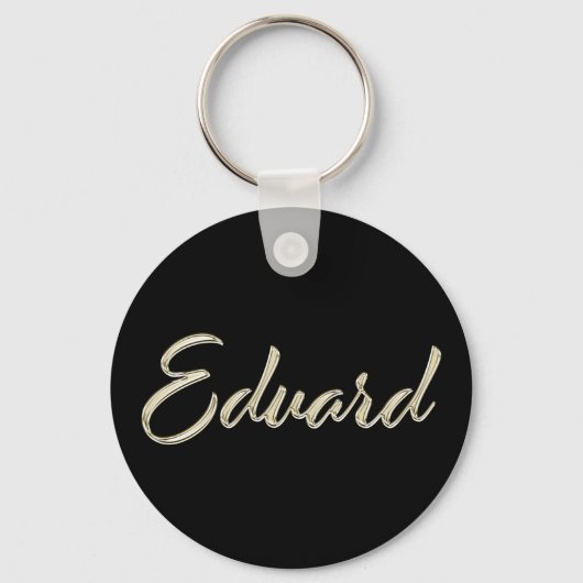 Eduard Name whitegold Button Schlüsselanhänger Sleutelhanger (Voorkant)