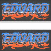 Eduard prénom autocollant graffiti sticker (Devant)