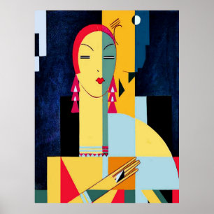 Eduardo G Benito-stijl Art Deco Poster