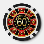 Eduardo P 60th bday rode poker chip (Achterkant)