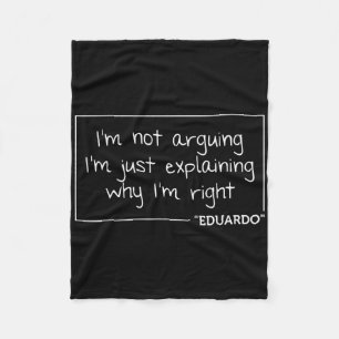 Eduardo Quote Grappige Verjaardag Gepersonaliseerd Fleece Deken