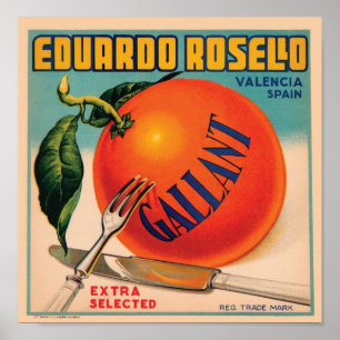 Eduardo Rosello Valencia Spanje  Crate Labe Poster